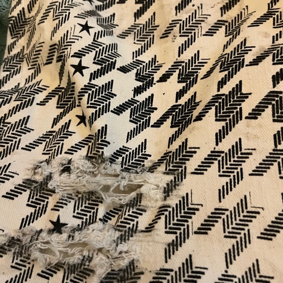 Thesaintssinphony | OOAK Star Pattern Handcrafted Distressed Studded Denim - Picture 4 of 13